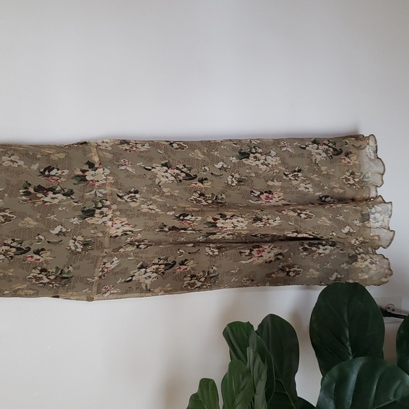 Ann Klein 100% silk floral midi maxi dress, flutter sleeve, women's size 14 - Picture 3 of 8